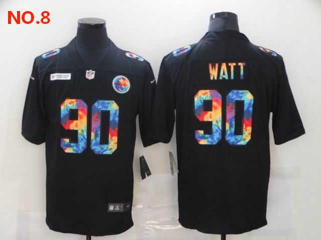 Men's Pittsburgh Steelers #90 T.J. Watt Jersey NO.8;